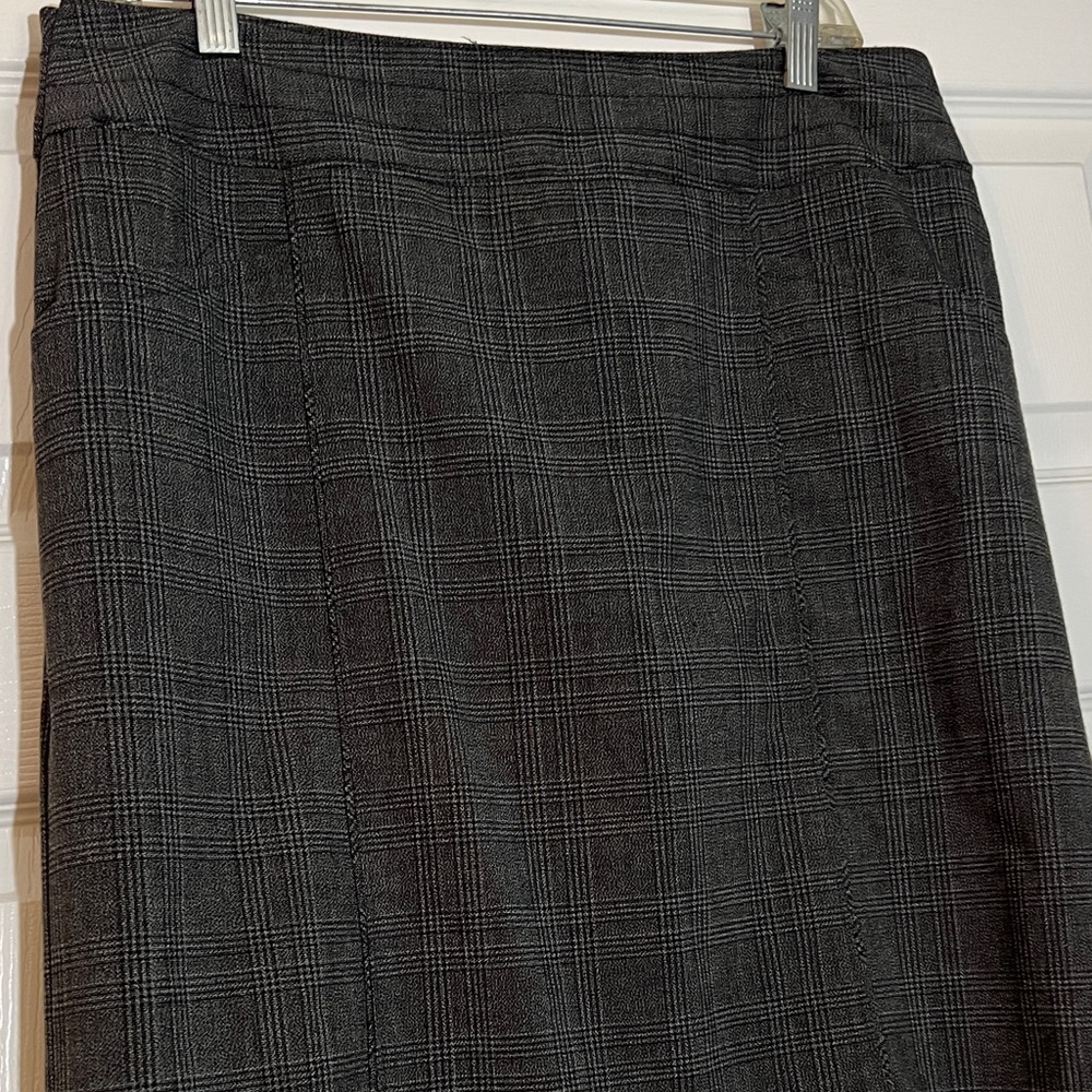 Massimo Gray Plaid Pencil Skirt